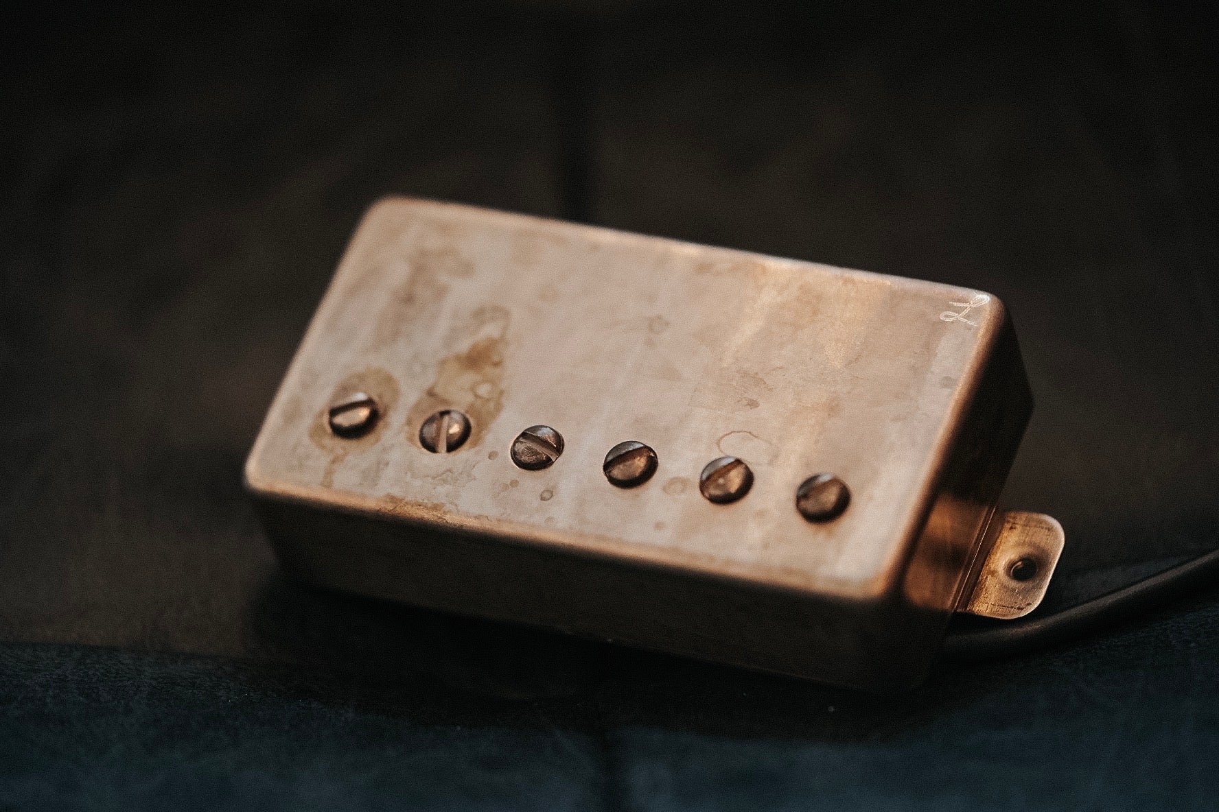 Aged nickel humbucker cover